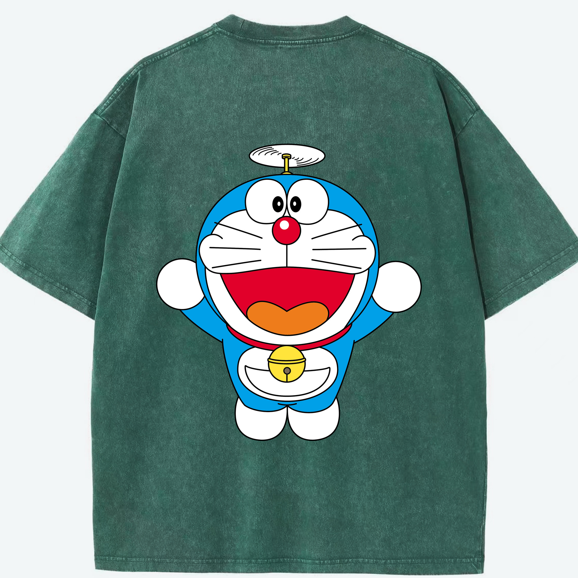 （画像用） ドラえもん Doraemon 綿100% ヴィンテージ風 半袖Tシャツ（背面プリント）